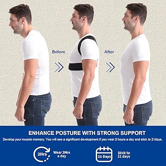 Paskyee Discreet Posture Corrector – Adjustable Back Support for Men & Women