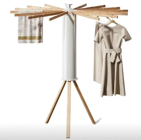 16-Arm Octopus Drying Rack – Space-Saving Hanger for Socks & Underwear – Luxury Wood or Aluminum Series